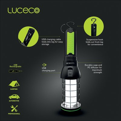 Luceco Rechargeable Olympia Tripod 360ÃÂ° Work Light Twin Pack