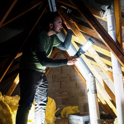 Luceco Rechargeable Olympia Tripod 360ÃÂ° Work Light Twin Pack