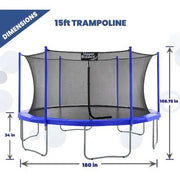 Upper Bounce 15-Fuß-Trampolin und Gehäuse-Set