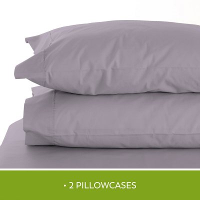 Organic Cotton Brushed Percale Cool & Breathable Pillowcases, Choose Size and Color