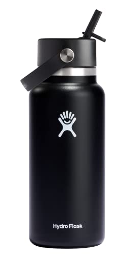 Hydro Flask Wide Flex Straw Cap Black 24 Oz