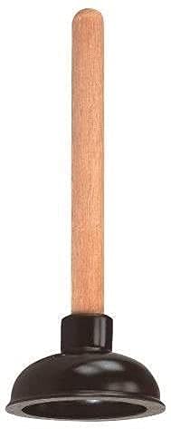 Rocky Mountain Goods Small Drain Plunger - Perfect Size for Unclogging Slow Sinks, Drains, Tubs and Showers - 9" Solid Wood Handle - Unclogs Sinks and Drains Better Than Toilet Plunger