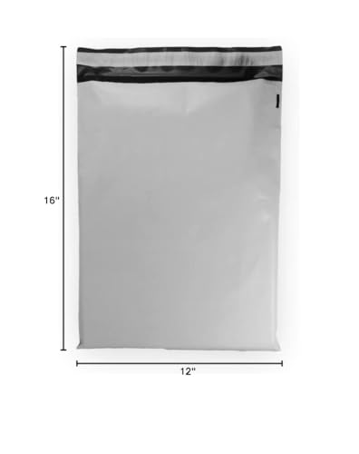 10 EcoSwift 12 x 16 White Large Poly Mailer Size #5 Self Sealing Envelopes Plastic Shipping Mailing Bags 12x16 1.7 mil