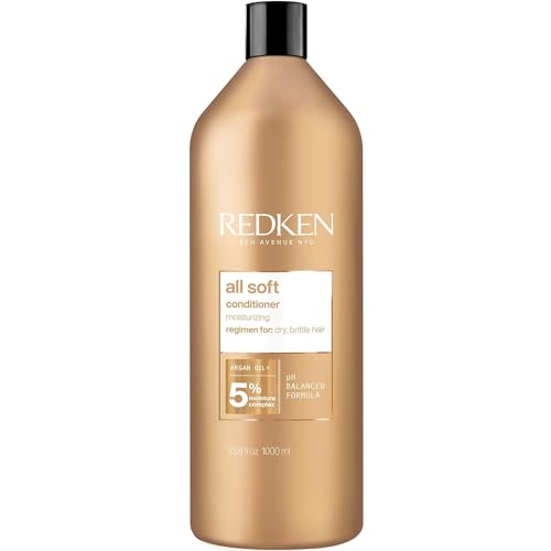 Redken All Soft Conditioner | Moisturizes and Deeply Hydrates| Softens, Smooths, and Adds Shine| Nourishing Conditioner for Dry Hair | Safe for Color-Treated Hair | With Argan Oil