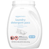 Amazon Basics Laundry Detergent Pacs, Hypoallergenic, Free & Clear, 120 Count (Previously Solimo)