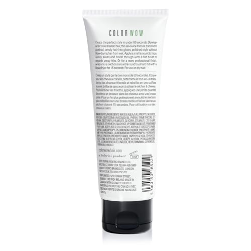 COLOR WOW One Minute Transformation – Instant frizz fix| Nourishing styling cream smooths, tames + defrizzes on the spot, Avocado oil + Omega 3’s hydrate, repair for silkier, smoother texture