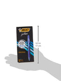 BIC Gelocity Original Blue Gel Pens, Medium Point (0.7mm), 12-Count Pack, Retractable Gel Pens With Comfortable Grip