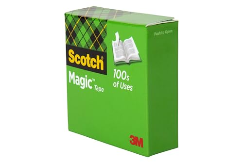 Scotch Magic Tape with Scotch Desktop Dispenser, 6 Rolls of 3/4" x 1000" Each Plus 1 Desktop Tape Dispenser, Great for Repair, Wrapping and Office Applications