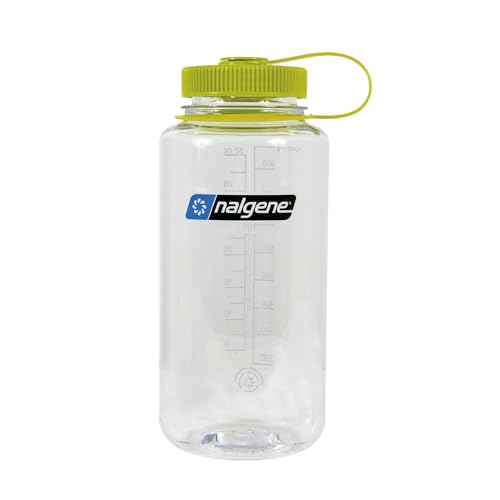 Nalgene Sustain Tritan BPA-Free Water Bottle Made with Material Derived from 50% Plastic Waste, 32 OZ, Wide Mouth, Aubergine