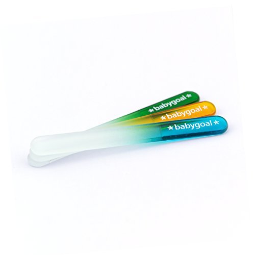 Babygoal Baby Nail Files 3 Pack,Newborn Nail Files with a Pouch,Genuine Czech Float Glass, Gift for Newborns,Toddlers,Infant, Babies &Young Children 3NF02