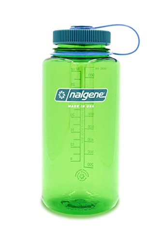 Nalgene Sustain Tritan BPA-Free Water Bottle Made with Material Derived from 50% Plastic Waste, 32 OZ, Wide Mouth, Aubergine