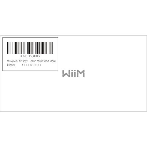 WiiM Mini AirPlay 2 Wireless Audio Streamer, Multiroom Stereo, Preamplifier, Works with Alexa and Siri Voice Assistants, Stream Hi-Res Audio from Amazon Music, Tidal and More