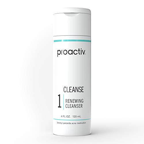 Proactiv - Benzoyl Peroxide Face Wash and Acne Treatment - Daily Facial Cleanser and Hyularonic Acid Moisturizer with Exfoliating Beads - 60 Day Supply, 4 Oz