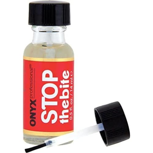 Onyx Professional Stop the Bite Nail Biting Deterrent Polish 0.5 Fl Oz - Helps Nails Grow & Can be Used as a Top or Base Coat