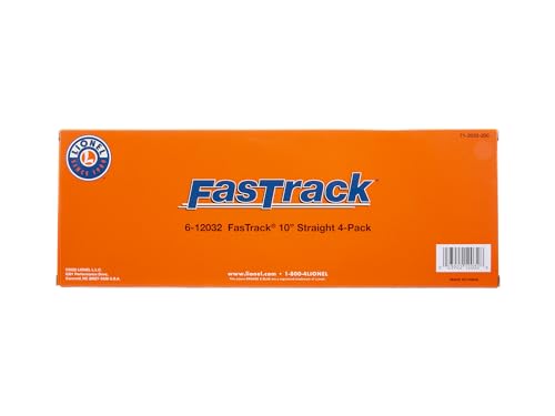 Lionel FasTrack 10” Straight Track, Electric O Gauge, (Pack of 4)