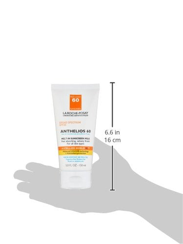 La Roche-Posay Anthelios Melt-In Milk Sunscreen SPF 60 | Sunscreen For Body & Face | Broad Spectrum SPF + Antioxidants | Oil Free Sunscreen Lotion | Lightweight & Fast Absorbing | Oxybenzone Free