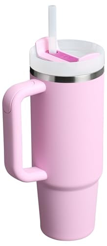 Stanley Quencher H2.0 Tumbler with Handle and Straw 30 oz | Flowstate 3-Position Lid | Cup Holder Compatible for Travel | Insulated Stainless Steel Cup | BPA-Free | Cherry Blossom