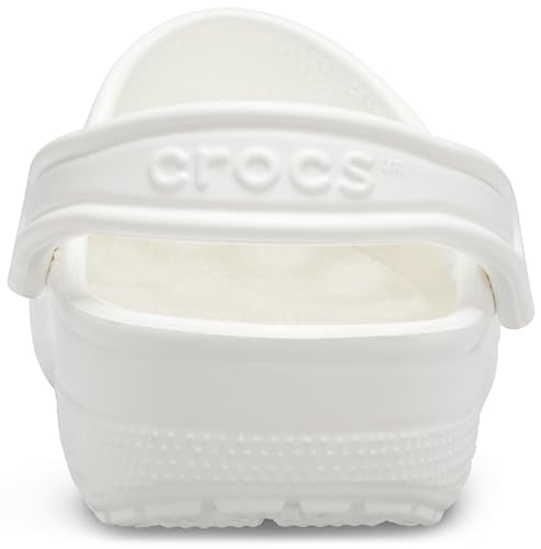 Crocs Unisex-Adult Classic Clogs, White, 9 Men/11 Women