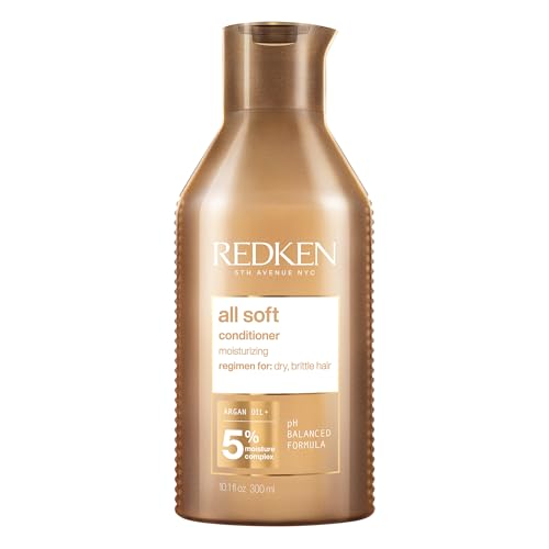 Redken All Soft Conditioner | Moisturizes and Deeply Hydrates| Softens, Smooths, and Adds Shine| Nourishing Conditioner for Dry Hair | Safe for Color-Treated Hair | With Argan Oil