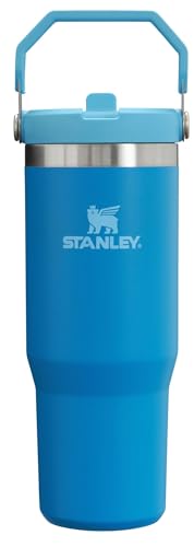 STANLEY IceFlow Stainless Steel Tumbler - Vacuum Insulated Water Bottle for Home, Office or Car Reusable Cup with Straw Leak Resistant Flip Cold for 12 Hours or Iced for 2 Days, Charcoal, 30OZ
