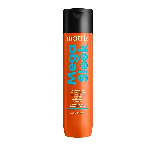 Matrix Mega Sleek Conditioner | Controls Frizz Leaving Hair Smooth & Shiny | With Shea Butter | For Dry, Damaged Hair | Salon Professional Conditioner | Packaging May Vary | 33.8 Fl. Oz. | Vegan