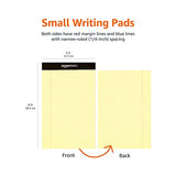 Amazon Basics Narrow Ruled Lined Writing Note Pad, 5 inch x 8 inch, Canary, 600 Count (12 Packs of 50)