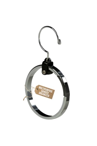 ROLLY HANGER Multipurpose Closet Hangers- Tie and Belt Hanger for Closet- Great Space Saving Belt Organizer for Wardrobe - Ideal for Storing Belts, Ties, Scarfs, Baseball Hats, Purses & More- 1 Pack