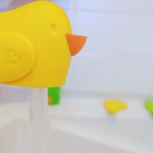 Munchkin® Beak™ Bath Spout Cover Safety Guard with Built-in bubble bath dispenser, Yellow