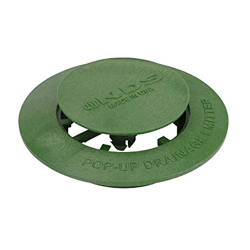NDS 420C Pop-Up Drainage Emitter, fits 3-Inch and 4-Inch Sewer and Drain Fittings, Works with Drainage Systems Including Catch Basins and Channel Drains, Green