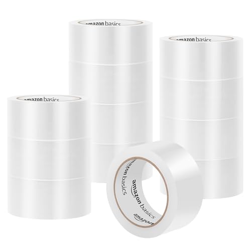 Amazon Basics Packing Tape for Heavy Duty Moving and Shipping. 1.88-Inch Wide x 109 Yards, Crystal Clear, 6-Pack