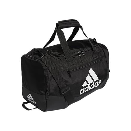 adidas Unisex Defender 4 Large Duffel Bag, Black/White, One Size