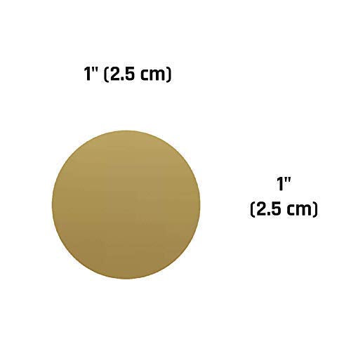 150 Pack, 1" Scratch Off Stickers Labels, Round Circle - Gold