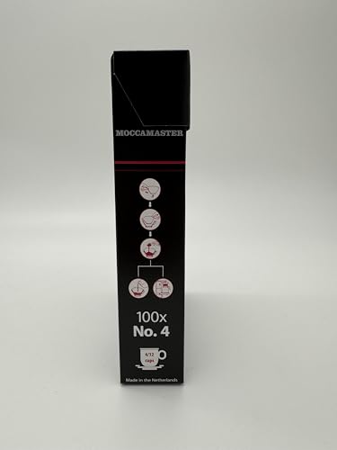 Technivorm Moccamaster #4 White Paper Filters, 100-count per box