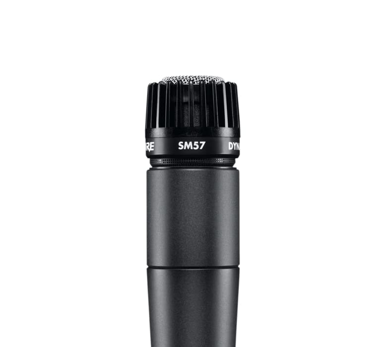 Shure SM57 Pro XLR Dynamic Microphone - Professional Studio & Live Performance Cardioid Mic for Instruments, Recording for Drums, Percussion, & Instrument Amplifier Miking (SM57-LC)
