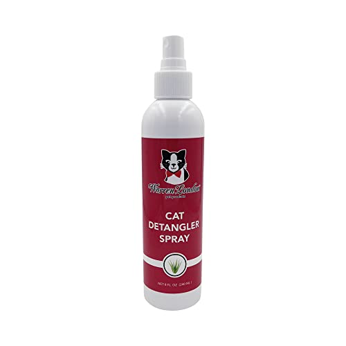 Warren London Cat Detangler Spray for Matted Hair | Leave in Conditioner Pet Detangling Spray That Demat & Refreshes | Use with Cat Brush or Grooming Glove | Made in USA | 8oz