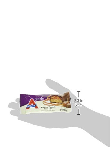 Atkins Endulge Chocolate Caramel Mousse Bar, Dessert Favorite, 1g Sugar, High in Fiber, 5 Count