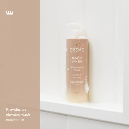 Cremo White Jasmine Amber Skin Moisturizing Body Wash for Women, Notes of White Jasmine, Red Currant, and Sweet Amber, 16 Fl Oz