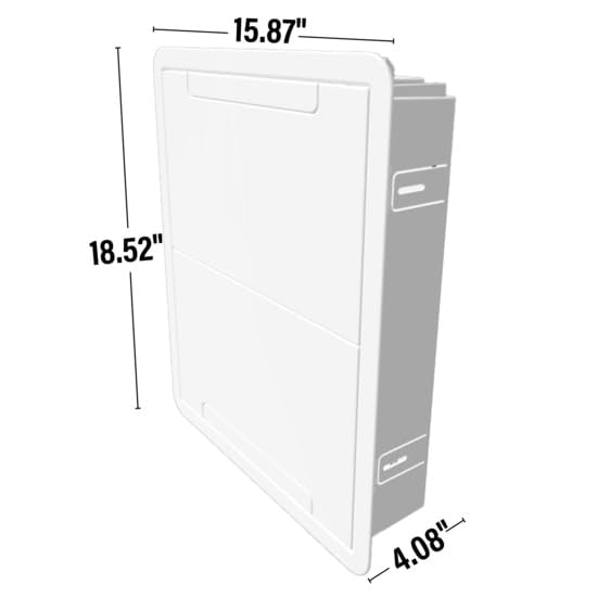 Legrand - OnQ 17 Inch Media Enclosure, Electrical Box, Cable Management Box Dual Purpose In Wall Enclosure for TV Device Storage and Media Distribution, Recessed Media Box, White, ENP1700NA