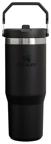 STANLEY IceFlow Stainless Steel Tumbler - Vacuum Insulated Water Bottle for Home, Office or Car Reusable Cup with Straw Leak Resistant Flip Cold for 12 Hours or Iced for 2 Days, Charcoal, 30OZ