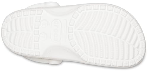 Crocs Unisex-Adult Classic Clogs, White, 9 Men/11 Women