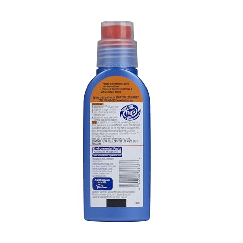 Shout Advanced Stain Remover Gel for Clothes Laundry, Ultra Concentrated Gel with Built-in Scrubber Brush for Deep Set-In stains, 8.7oz