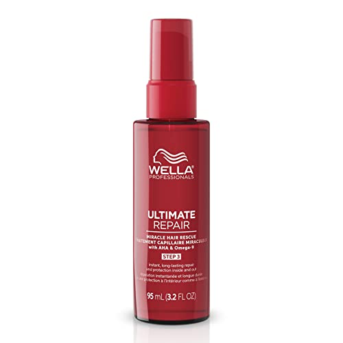 Wella Professionals ULTIMATE REPAIR Miracle Hair Rescue | Luxury Leave-In Hair Treatment | Replenishes and Repairs | For Heat + Bleach-Damaged Hair | Safe For All Hair Types | 1 Fl Oz