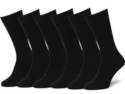 Easton Marlowe Black Dress Socks for Men 10-13 Seamless Toe 9-12 Solid Classic Cotton Mens Reinforced Heel and Toe for Work and Casual Soft Prewashed Calcetines para Hombre