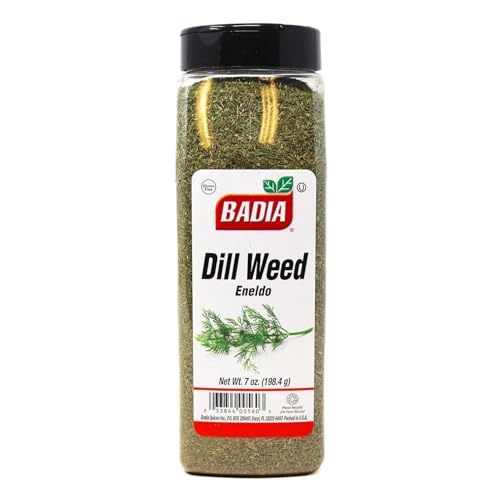 Badia Dill Weed 7 oz – Dill Seasoning Herb for Fish, Pickles, Dressings, Sauces & Salads, Gluten Free, Kosher