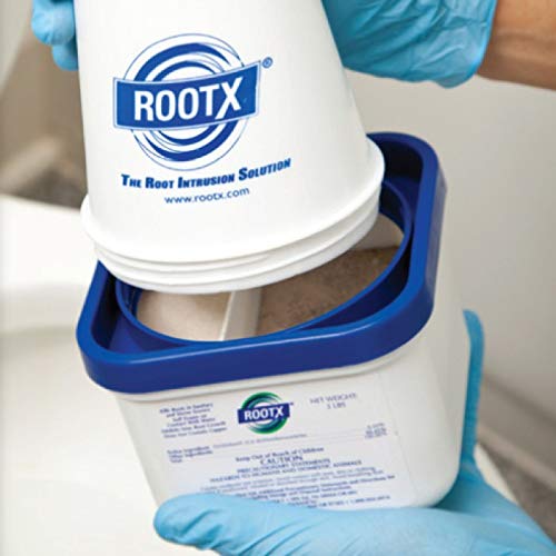 ROOTX - 2LB. JAR with Funnel/APPLICATOR Foaming Root Control for Sewer Lines and Septic Systems