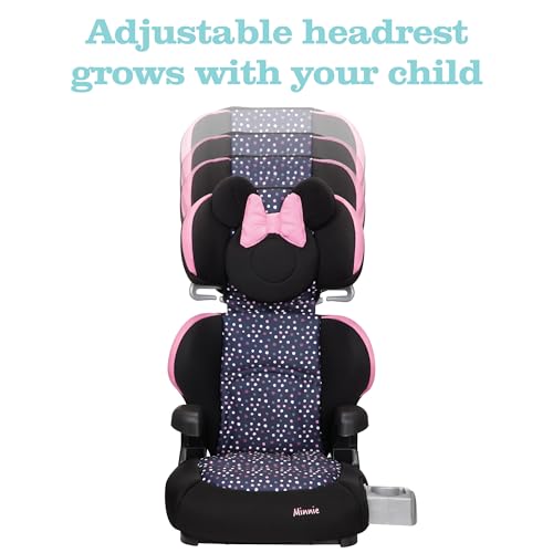 Disney Baby Pronto Booster Car Seats, Belt-Positioning, Booster Seats for Cars 40-100 lbs, Minnie Dot Party