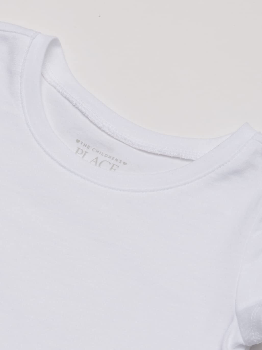 The Children's Place girls Uniform Basic Layering Tee Shirt, White, 7 8 US