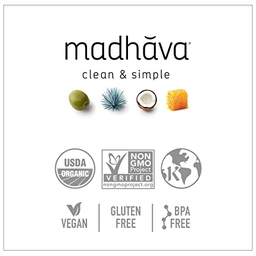 MADHAVA Organic Light Agave, 100% Pure Blue Nectar | Sugar Alternative | Vegan | Non GMO | Natural Liquid Sweetener, 46 Oz. (Pack of 2)