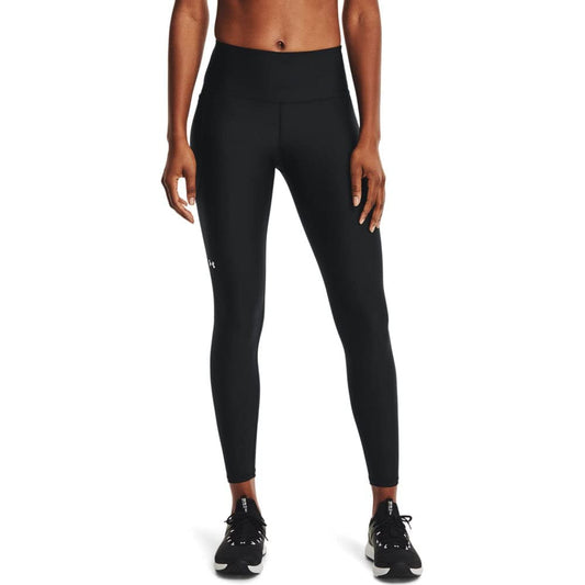 Under Armour Womens HeatGear Armour High No-Slip Waistband Pocketed Leggings , Black (001)/White , Medium