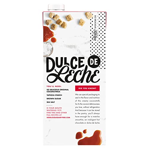 So Delicious Dairy Free Shelf-Stable Coconut Milk, Original, Vegan, Non-GMO Project Verified, 1 Quart